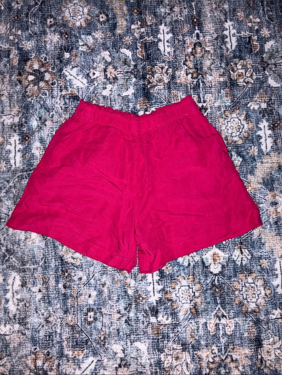 H&M Pants - H&M Bright Pink Linen Blend Pull On Shorts
